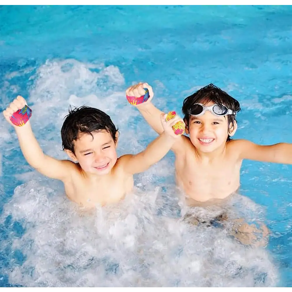 4E’s Novelty 24 Pack Water Bomb Splash Balls – 3 Inch Mini Water Absorbent Balls for Pool & Beach Party Favors