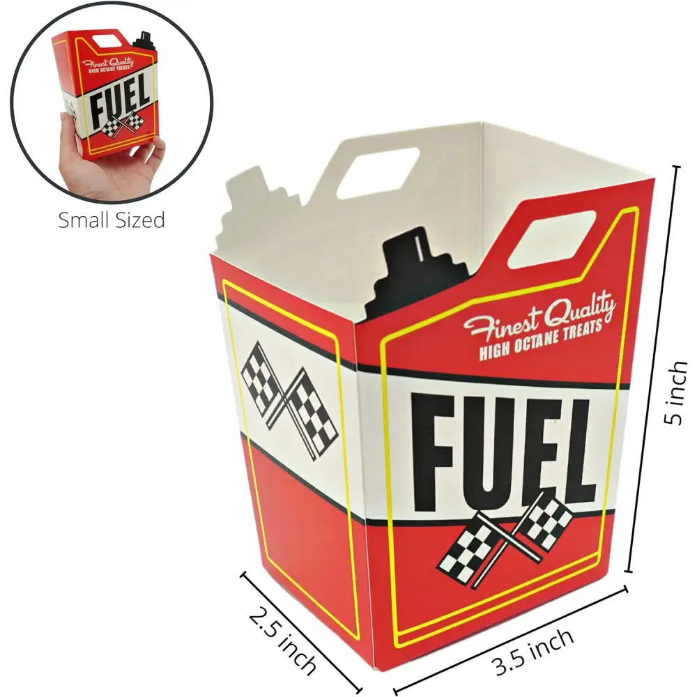 4E’s Novelty 24 Race Car Popcorn Boxes w/ Checkered Flags – Car Party Decorations