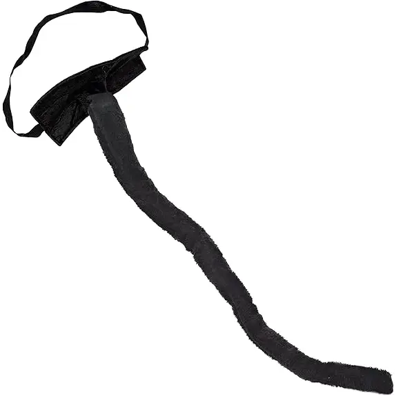 4E’s Novelty 25” Black Furry Tail Costume - Adjustable Black Cat Tail for Adult Women & Kids Girls Cat Tail