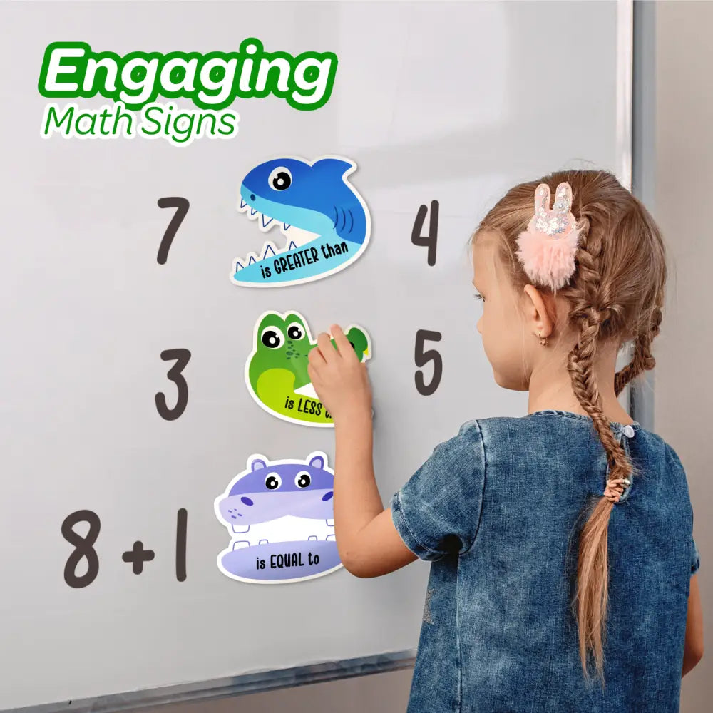 4E’s Novelty 3 Magnetic Math Signs Greater Than Less Than Equal