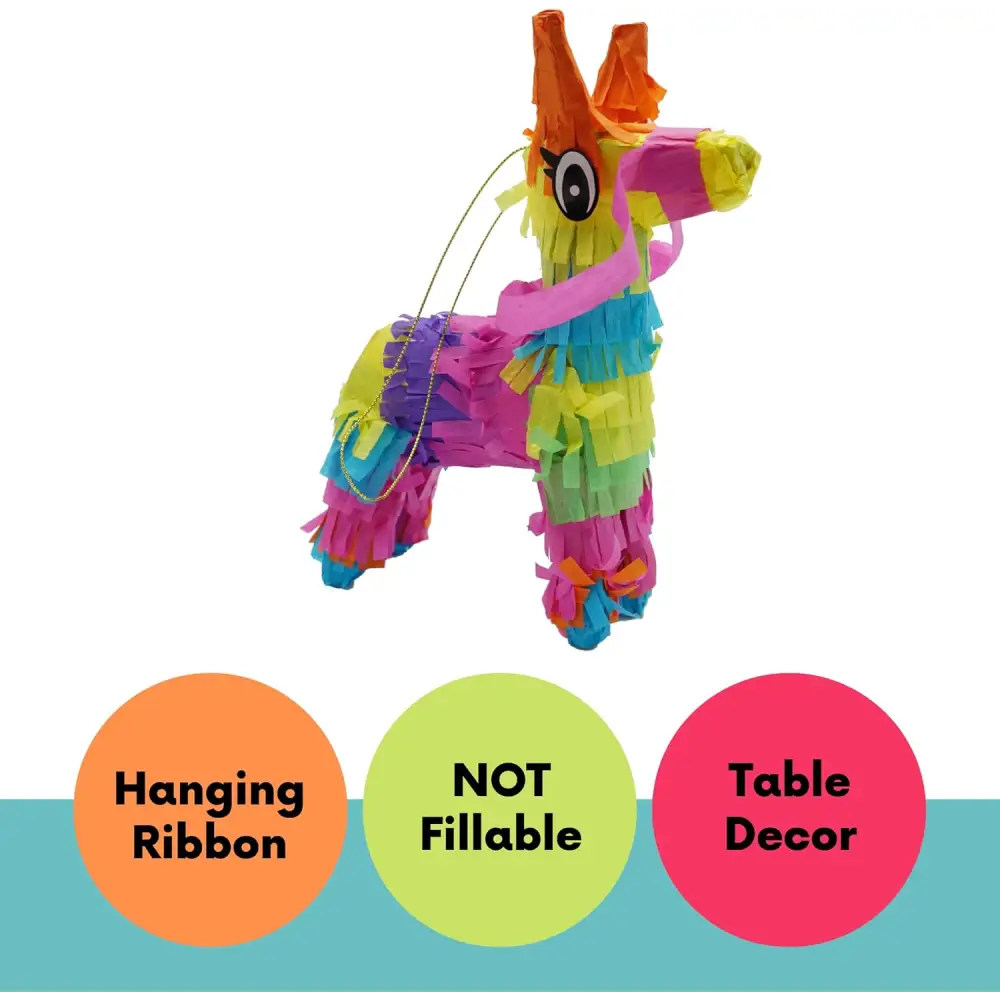 4E’s Novelty 3 Pack Mini Pinatas - Mexican Pinata Decor for Fiesta & Parties