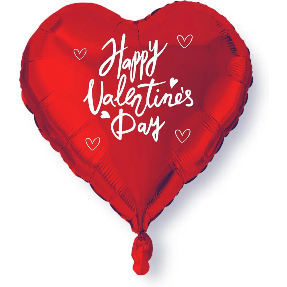 4E’s Novelty 30-Pack 18” Heart Balloons – Bulk Red Foil Balloons for Valentine’s & Event Decor