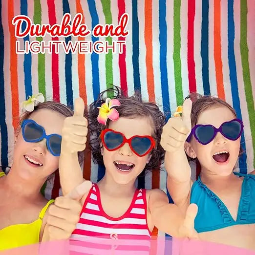 4E’s Novelty 30-Pack Heart Sunglasses for Kids – Fun Party Favors for Valentine’s Classroom