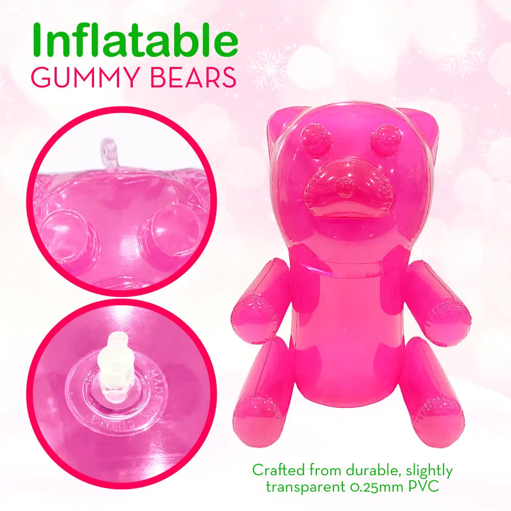 4E’s Novelty 36’’ Giant Inflatable Gummy Bears – 2-Pack Party Decorations & Toys