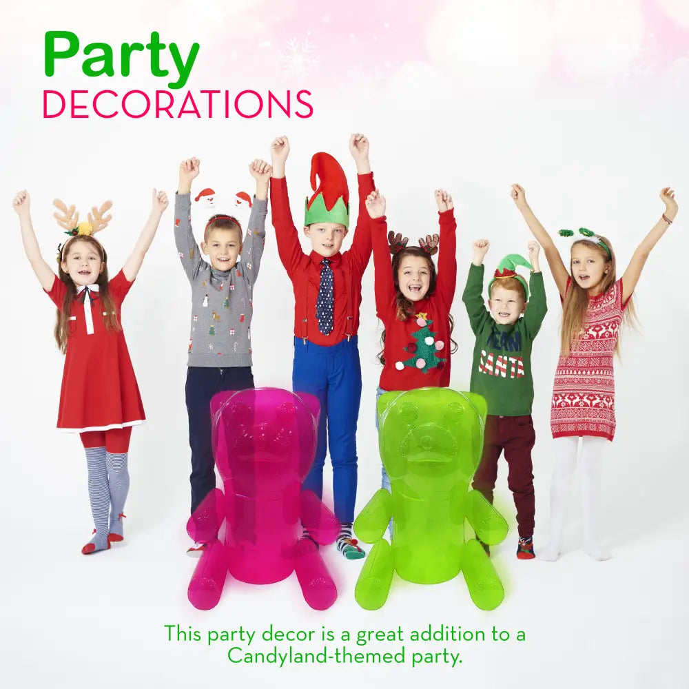 4E’s Novelty 36’’ Giant Inflatable Gummy Bears – 2-Pack Party Decorations & Toys