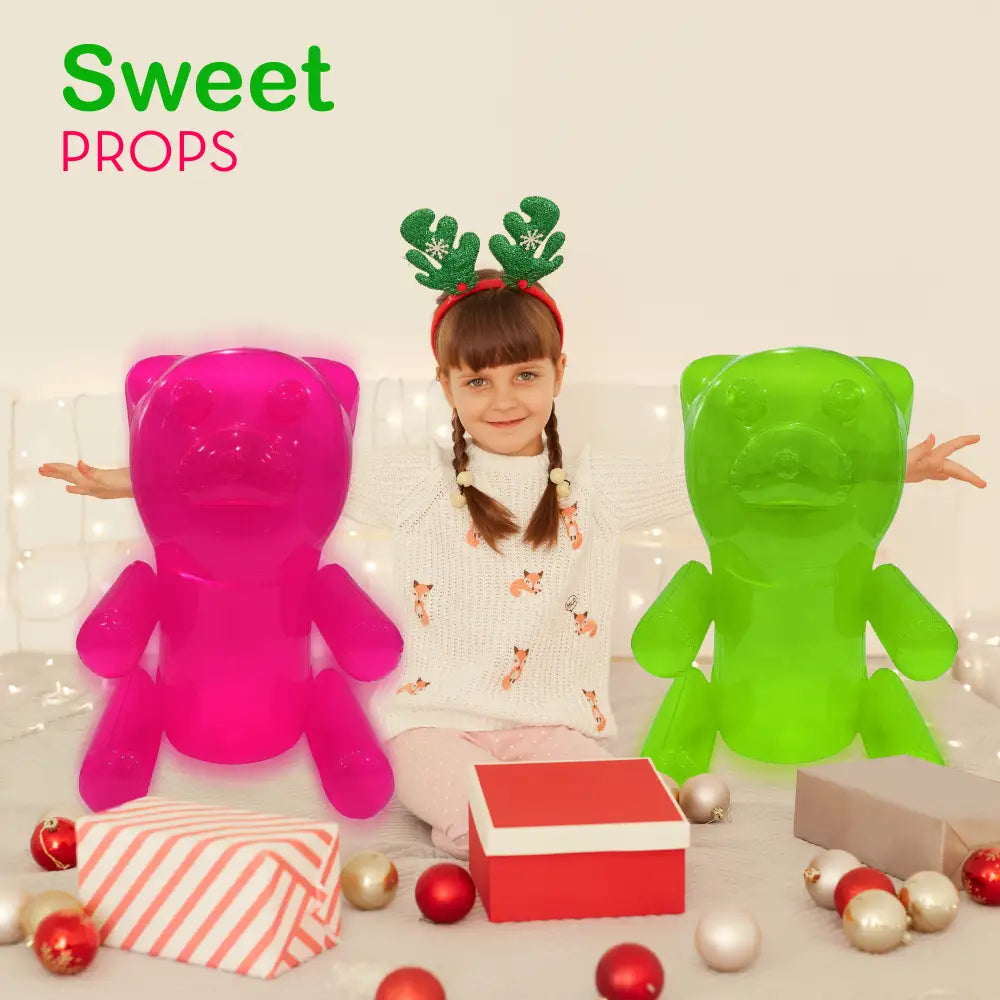 4E’s Novelty 36’’ Giant Inflatable Gummy Bears – 2-Pack Party Decorations & Toys