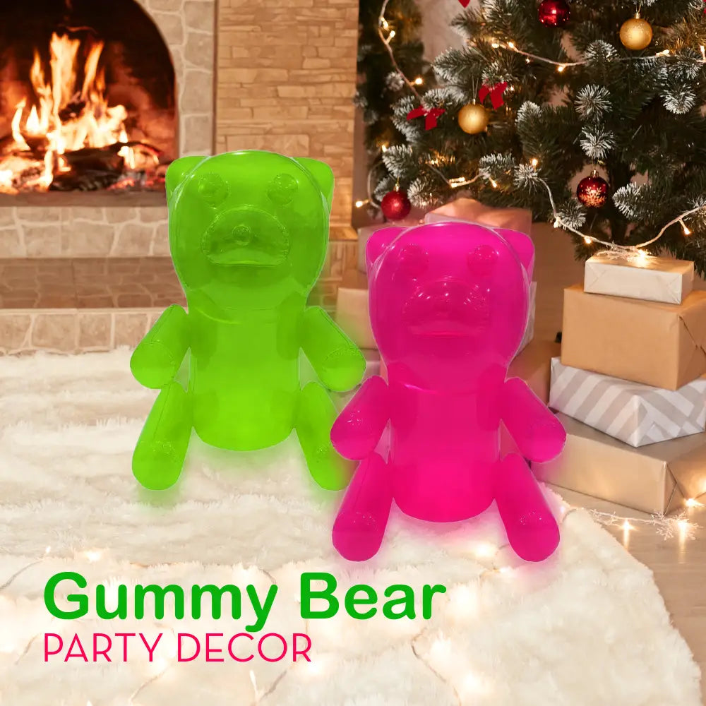 4E’s Novelty 36’’ Giant Inflatable Gummy Bears – 2-Pack Party Decorations & Toys