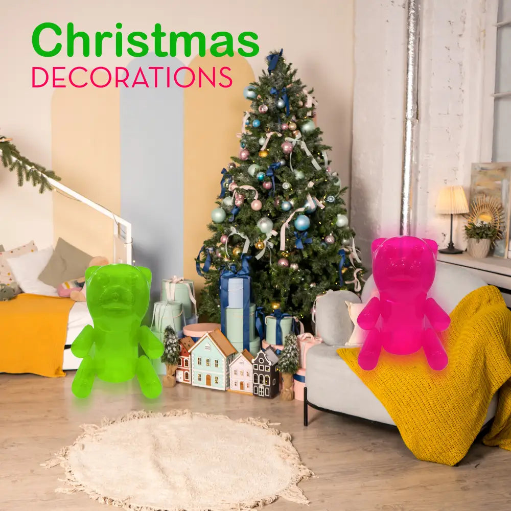 4E’s Novelty 36’’ Giant Inflatable Gummy Bears – 2-Pack Party Decorations & Toys