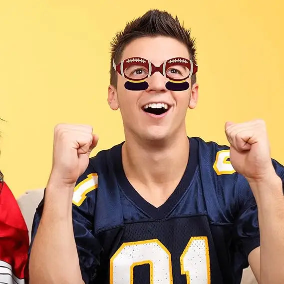4E’s Novelty 36-Pack Football Party Glasses - Fun Photo Booth Props & Party Favors for Kids 8-12