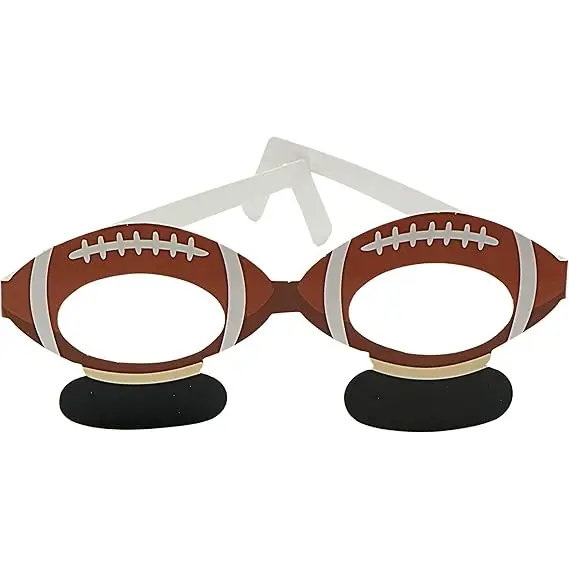 4E’s Novelty 36-Pack Football Party Glasses - Fun Photo Booth Props & Party Favors for Kids 8-12