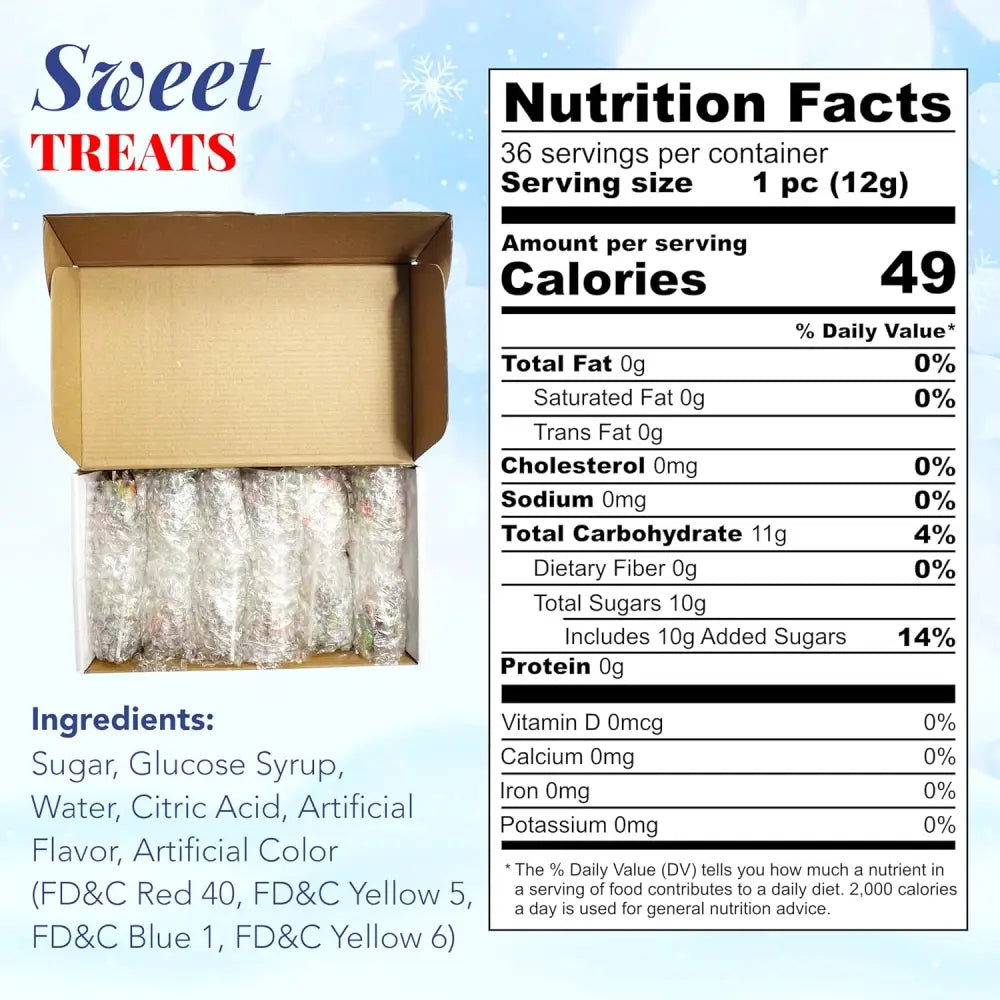 4E’s Novelty 36 Pack Rainbow Twist Lollipops – Individually Wrapped Mixed Fruit Candy