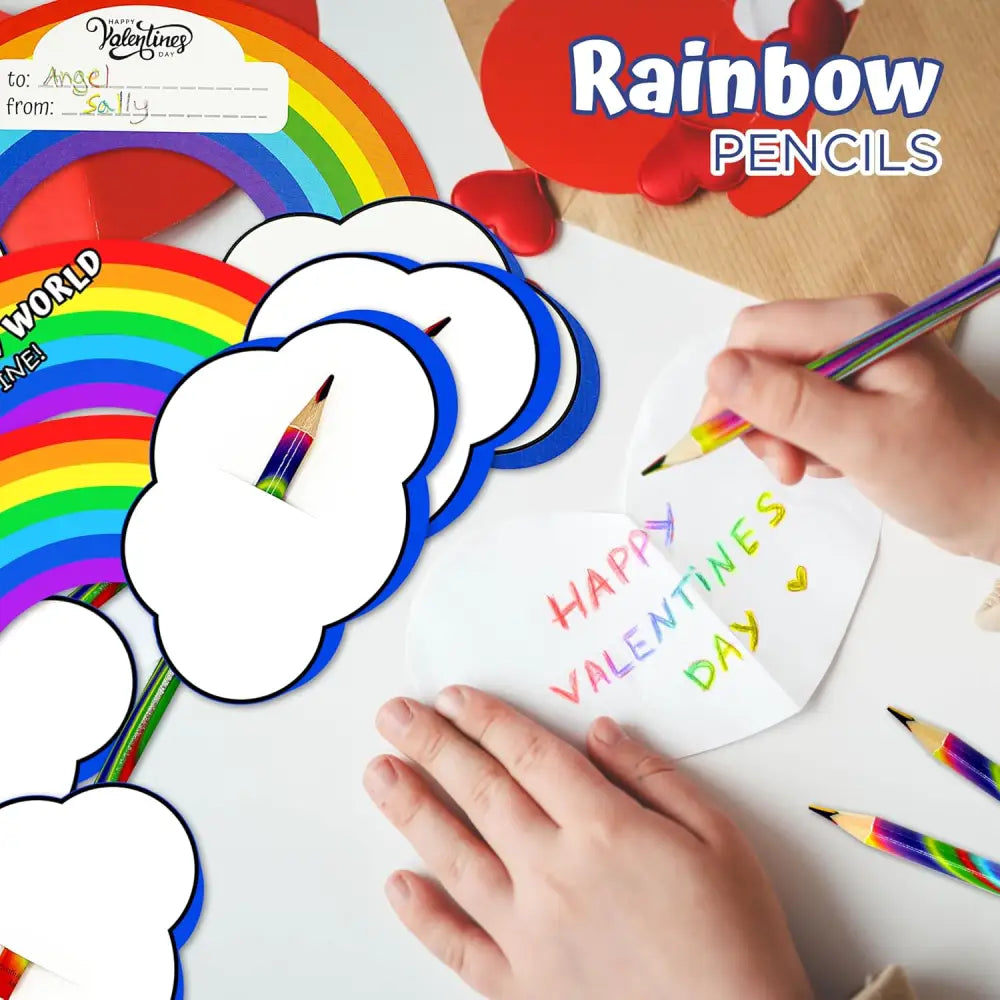 4Eโs Novelty 36 Valentine Stationery Gifts โ Pencils Erasers & Stickers for Classroom Exchange