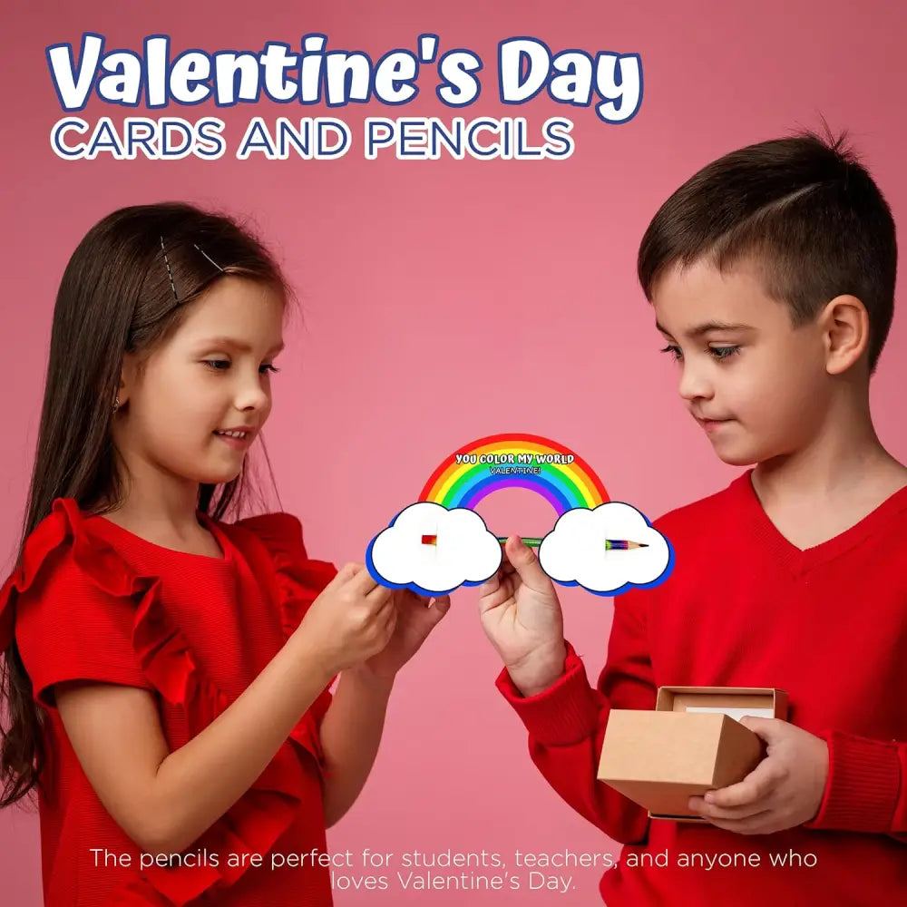 4Eโs Novelty 36 Valentine Stationery Gifts โ Pencils Erasers & Stickers for Classroom Exchange