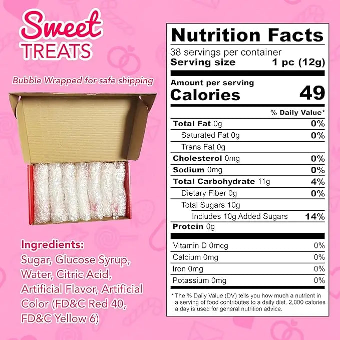 4E’s Novelty 38 Pack Heart Shaped Lollipops – Strawberry N Cream Flavored Individually Wrapped Valentine’s Day Candy