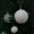 4E’s Novelty 4 Pack 4’’ Snowball Ornaments - Iridescent shatterproof Christmas decor for white holiday themes tree