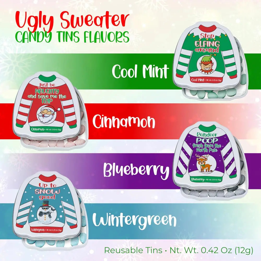 4E’s Novelty 4 Pack Christmas Poop Mints – Funny Stocking Stuffers for Teens & Adults