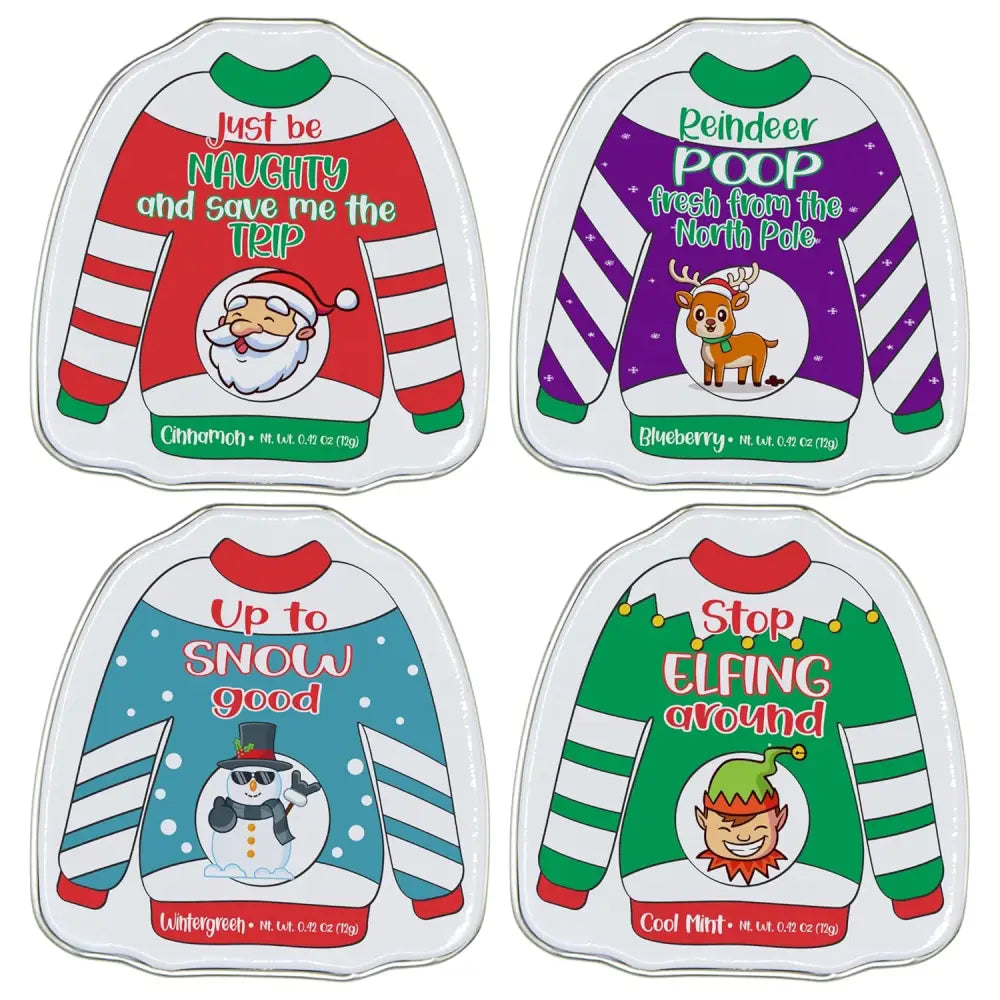 4E’s Novelty 4 Pack Christmas Poop Mints – Funny Stocking Stuffers for Teens & Adults