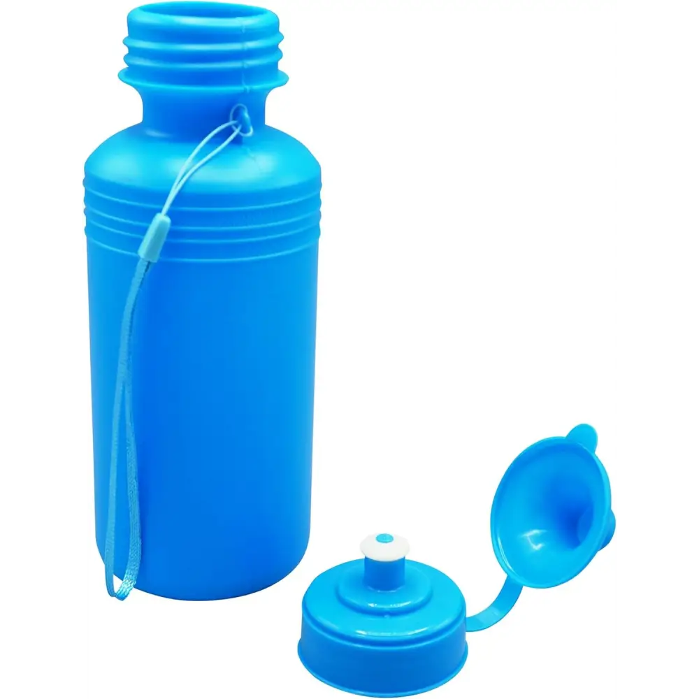 4E’s Novelty 4 Pack Kids Water Bottles – 18oz BPA-Free Reusable with Strap