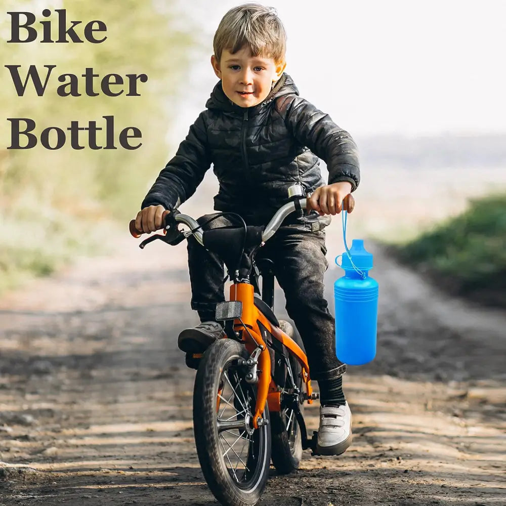 4E’s Novelty 4 Pack Kids Water Bottles – 18oz BPA-Free Reusable with Strap