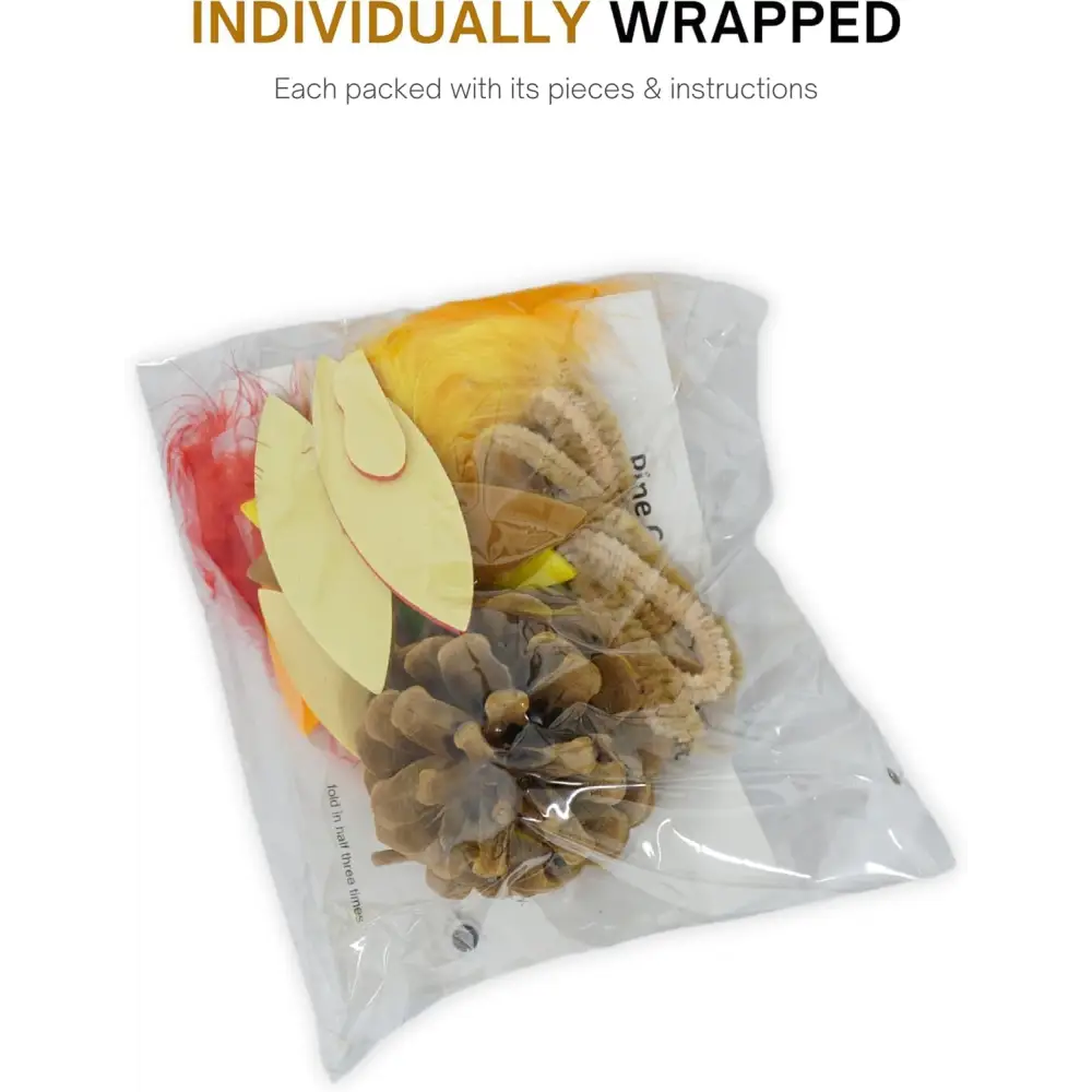 4Eโs Novelty 4 Pack Pinecone Turkey Craft Kit - DIY Thanksgiving Crafts for Kids & Adults Turkey Arts and Crafts