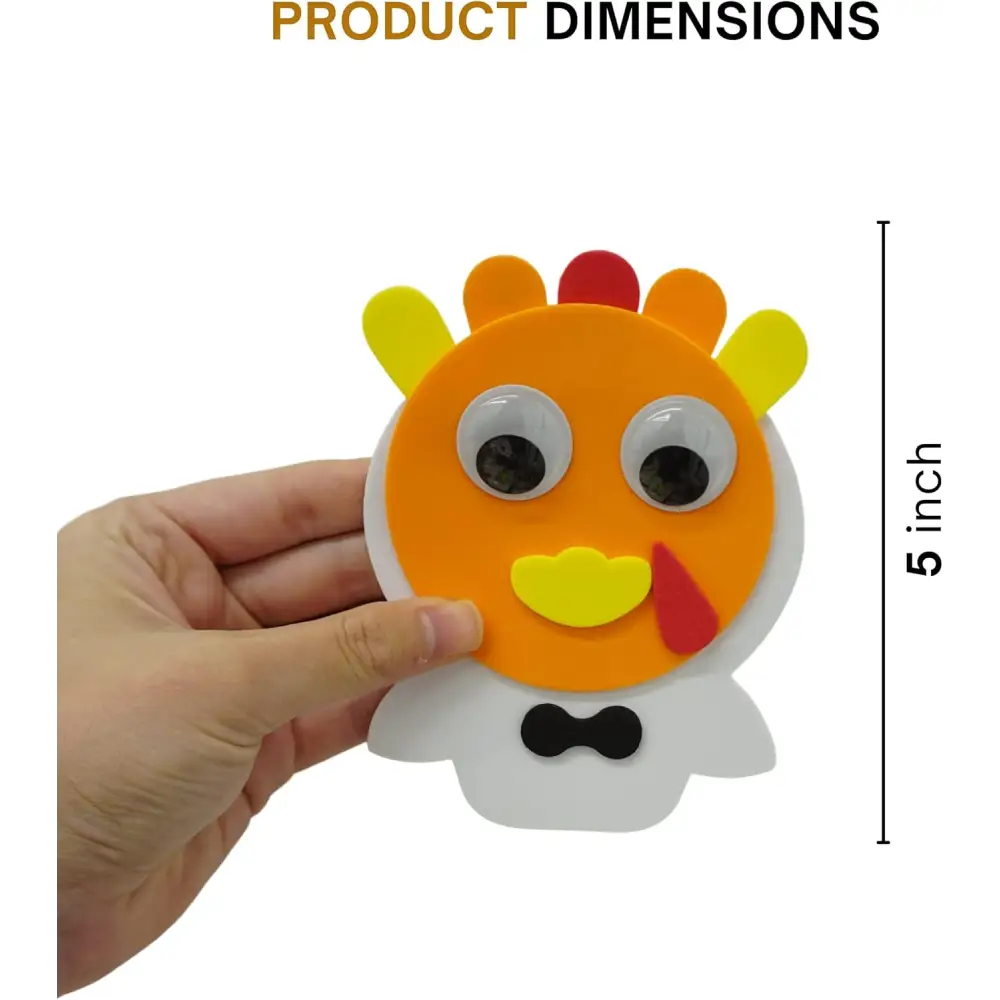 4E’s Novelty 4 Pack Thanksgiving Crafts for Kids - Foam Turkey Art & Craft Kits Fridge Magnets for Toddlers 3-8