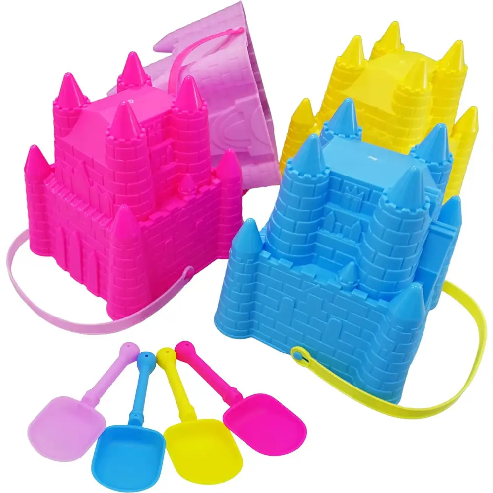 4E's Novelty 6 Pcs Kids Watering Can Bulk (Mini) Plastic - Gardening Planting Tools for Kids & Toddlers, Beach Party Favors, Sand Toys, Bulk Gifts