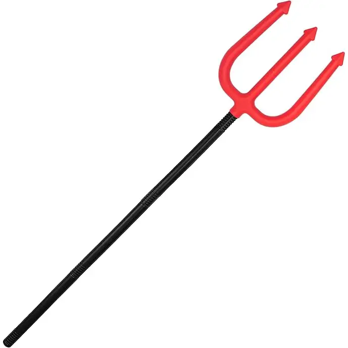 4E’s Novelty 44’’ Devil Pitchfork Costume Accessories for Women Adult & Kids Collapsible Plastic Red Devil Pitchfork