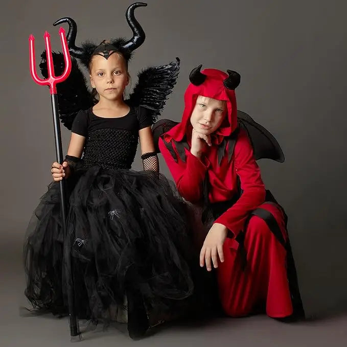 4E’s Novelty 44’’ Devil Pitchfork Costume Accessories for Women Adult & Kids Collapsible Plastic Red Devil Pitchfork