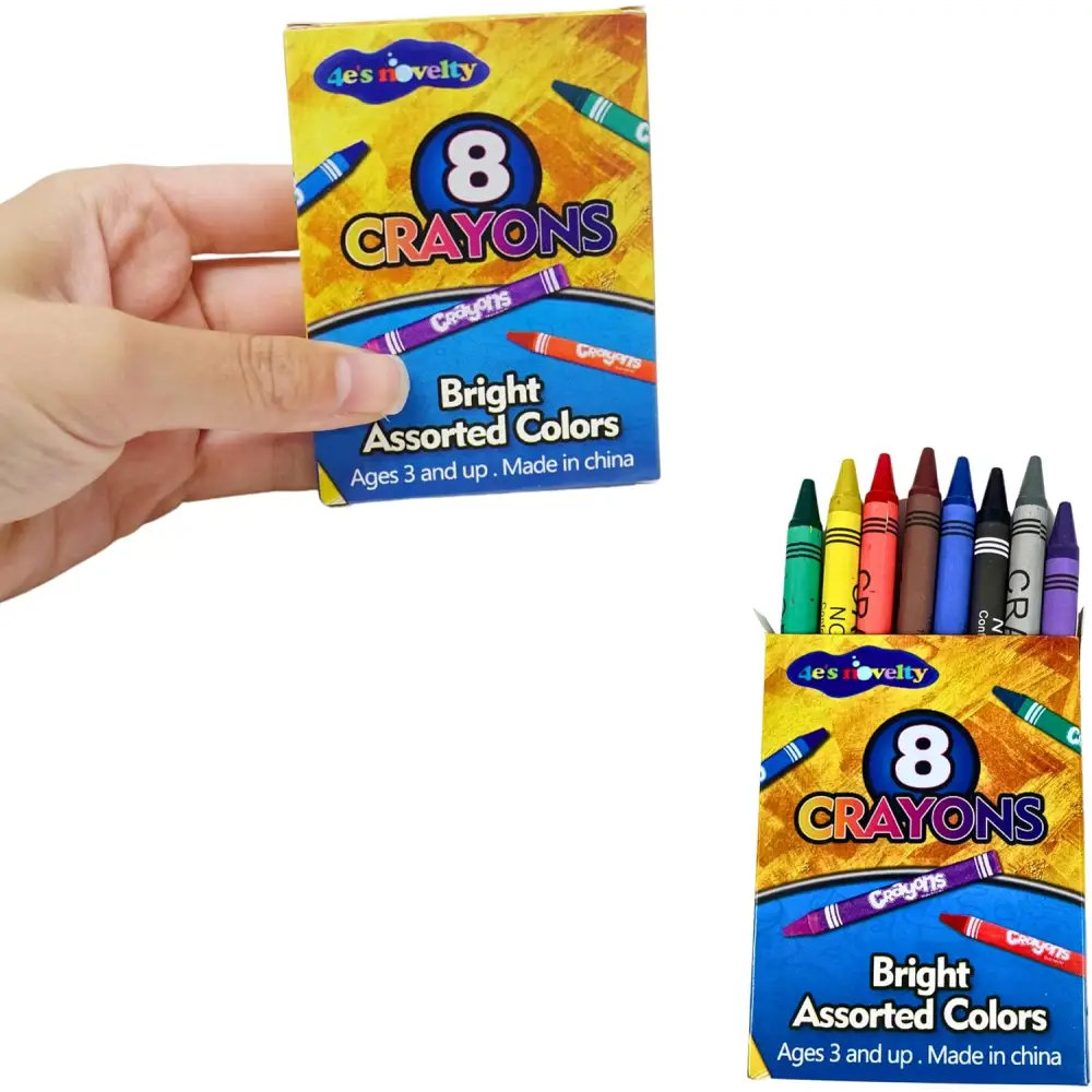 4E’s Novelty 48 Boxes of 8-Pack Crayons - Bulk Non-Toxic - Arts & Crafts