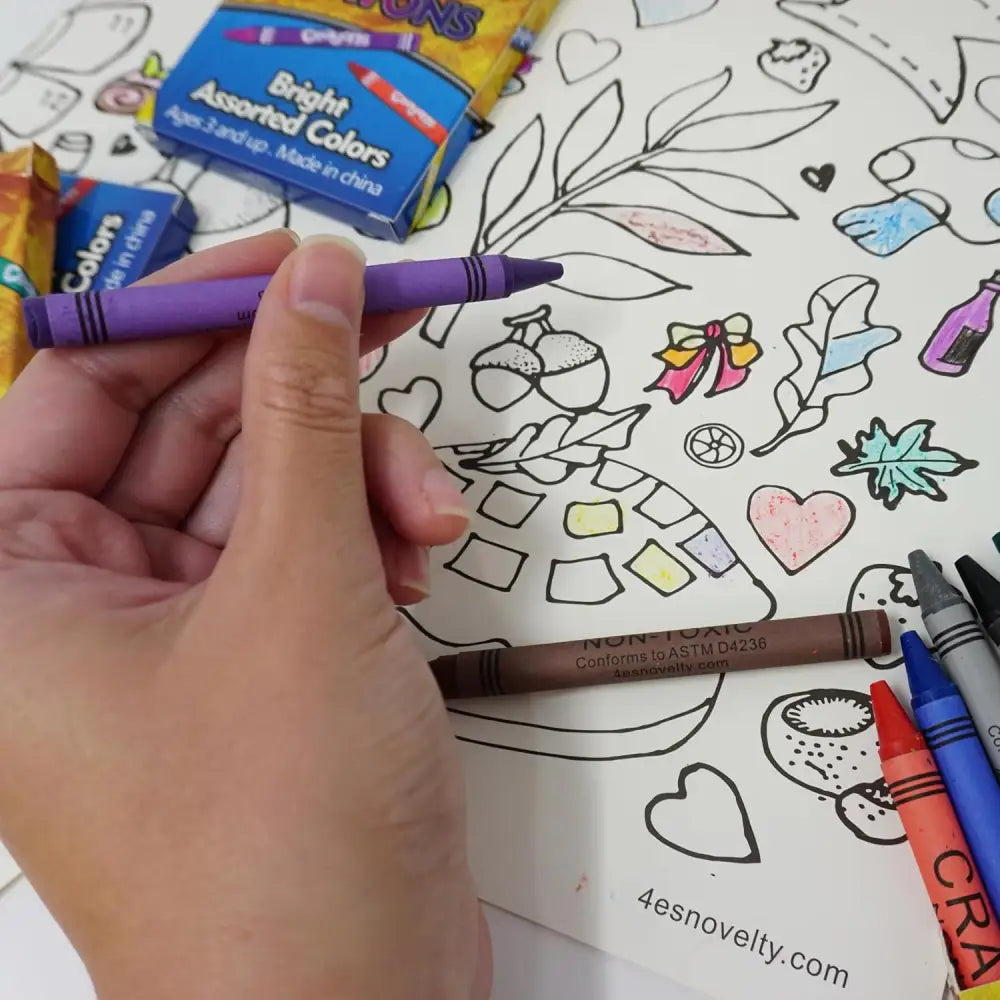 4E’s Novelty 48 Boxes of 8-Pack Crayons - Bulk Non-Toxic - Arts & Crafts