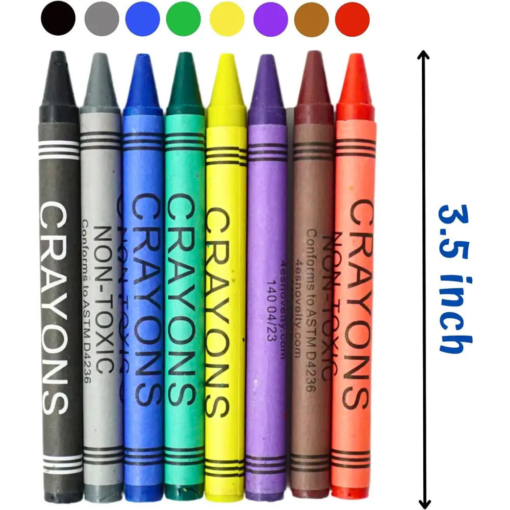 4E’s Novelty 48 Boxes of 8-Pack Crayons - Bulk Non-Toxic - Arts & Crafts