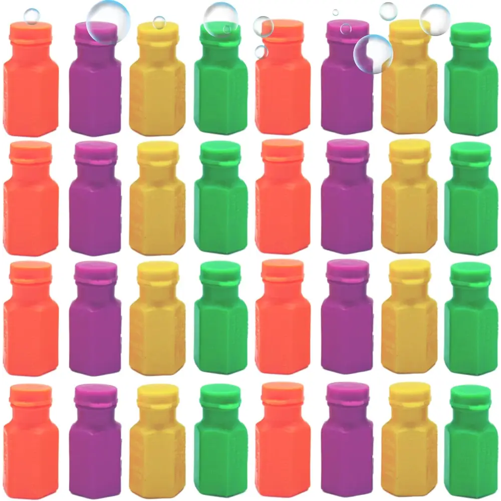 4E’s Novelty 48 Pack Mini Bubbles – 1.6’’ Non Toxic Bubbles for Kids Party Favors