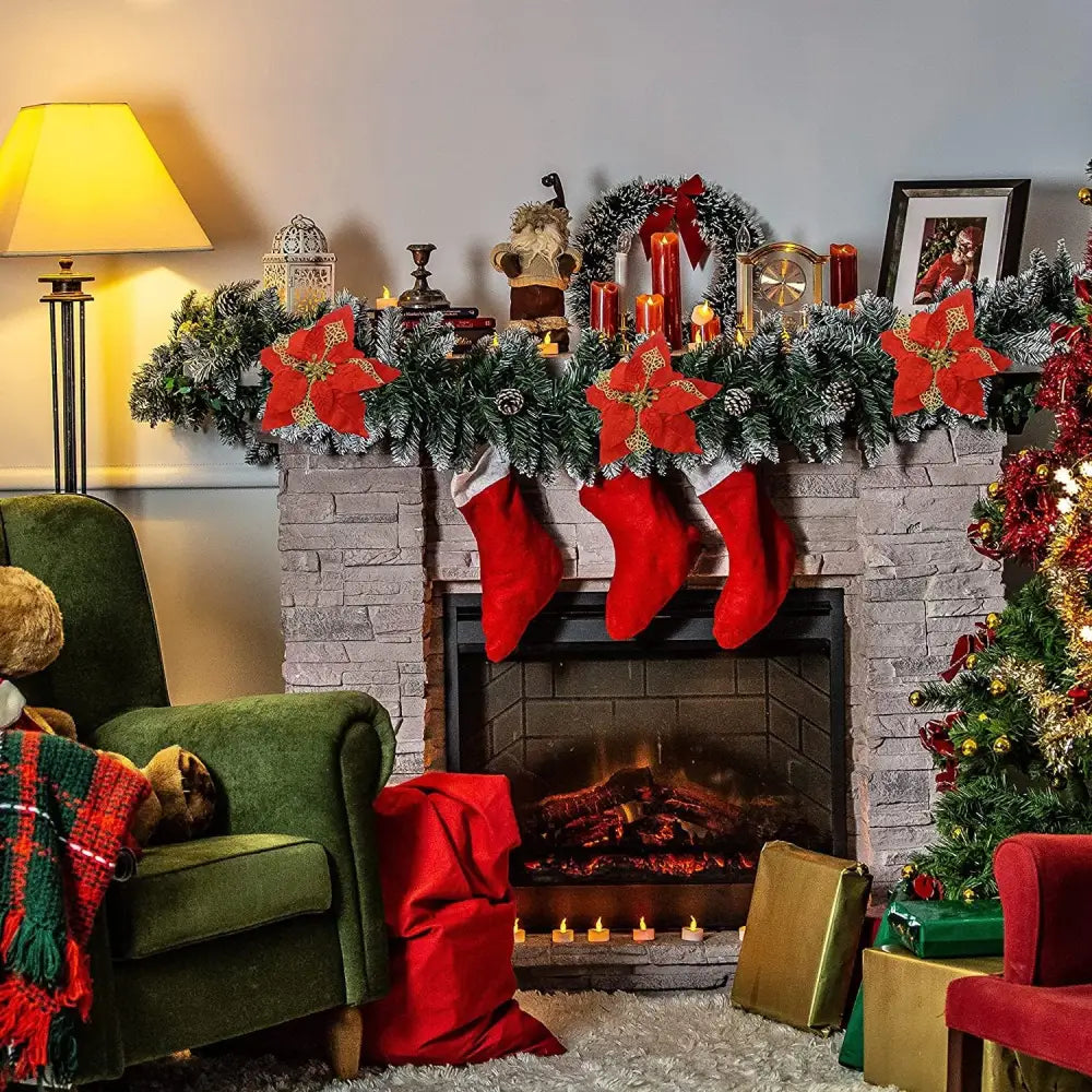 4E’s Novelty 50-Foot Artificial Christmas Garland – Flexible Non-Shedding Greenery for Indoor and Outdoor Holiday Decor