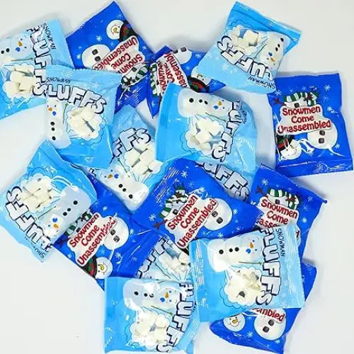 4E’s Novelty 50 Packets Mini Marshmallows - Individually Wrapped Marshmallows Packets for Hot Chocolate Marshmallows