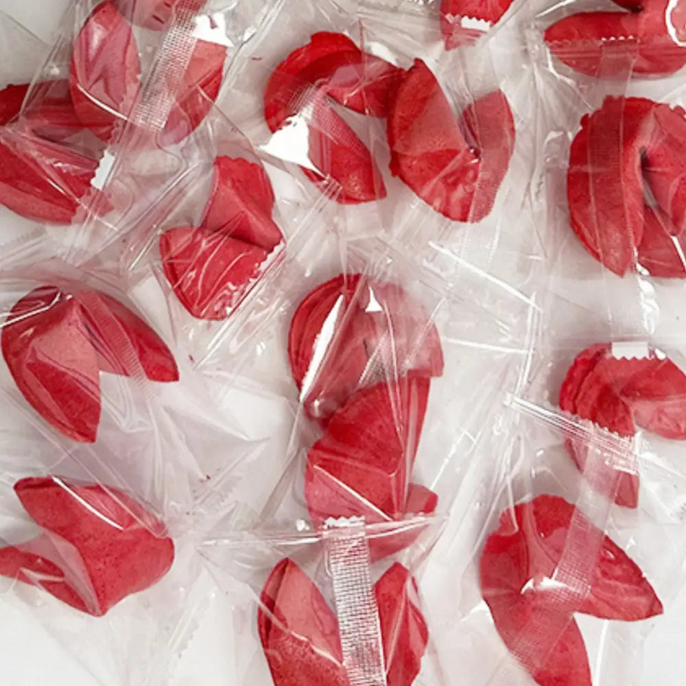 4E’s Novelty 50 Valentine Fortune Cookies – Individually Wrapped Non-Candy Treats for Parties