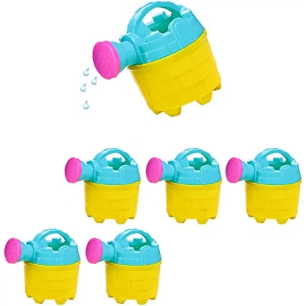 4E’s Novelty 6 Pack Mini Watering Cans for Kids – Fun Beach & Garden Toys for Toddlers