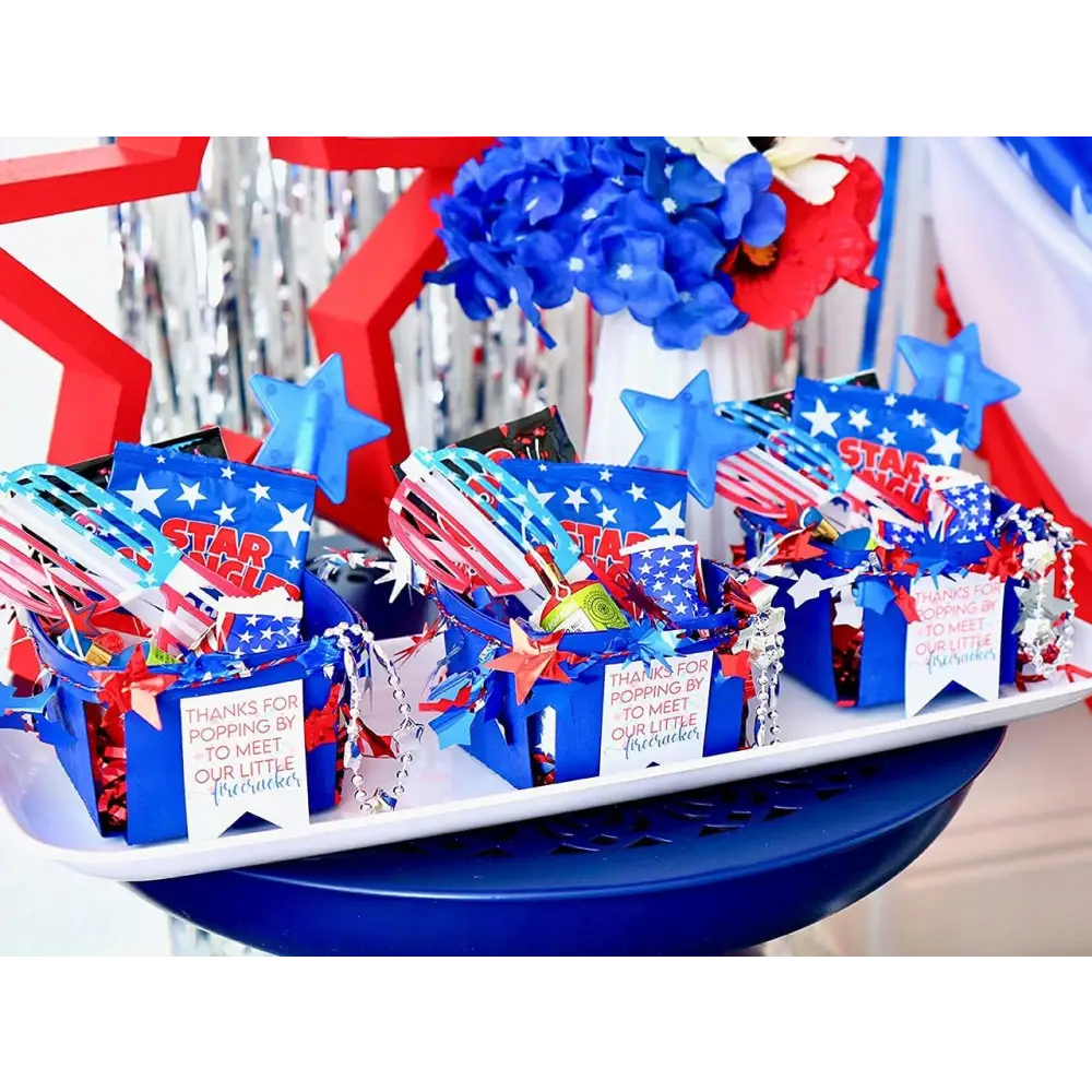 4E’s Novelty 72 Pack Beaded Necklace – Red White Blue 4th of July Accessories