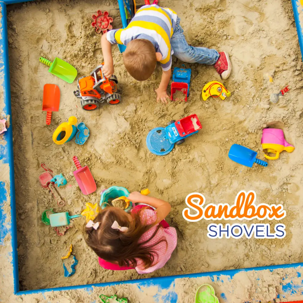 4E’s Novelty 8’’ Plastic Shovels for Kids – 4 Pack Beach & Garden Fun