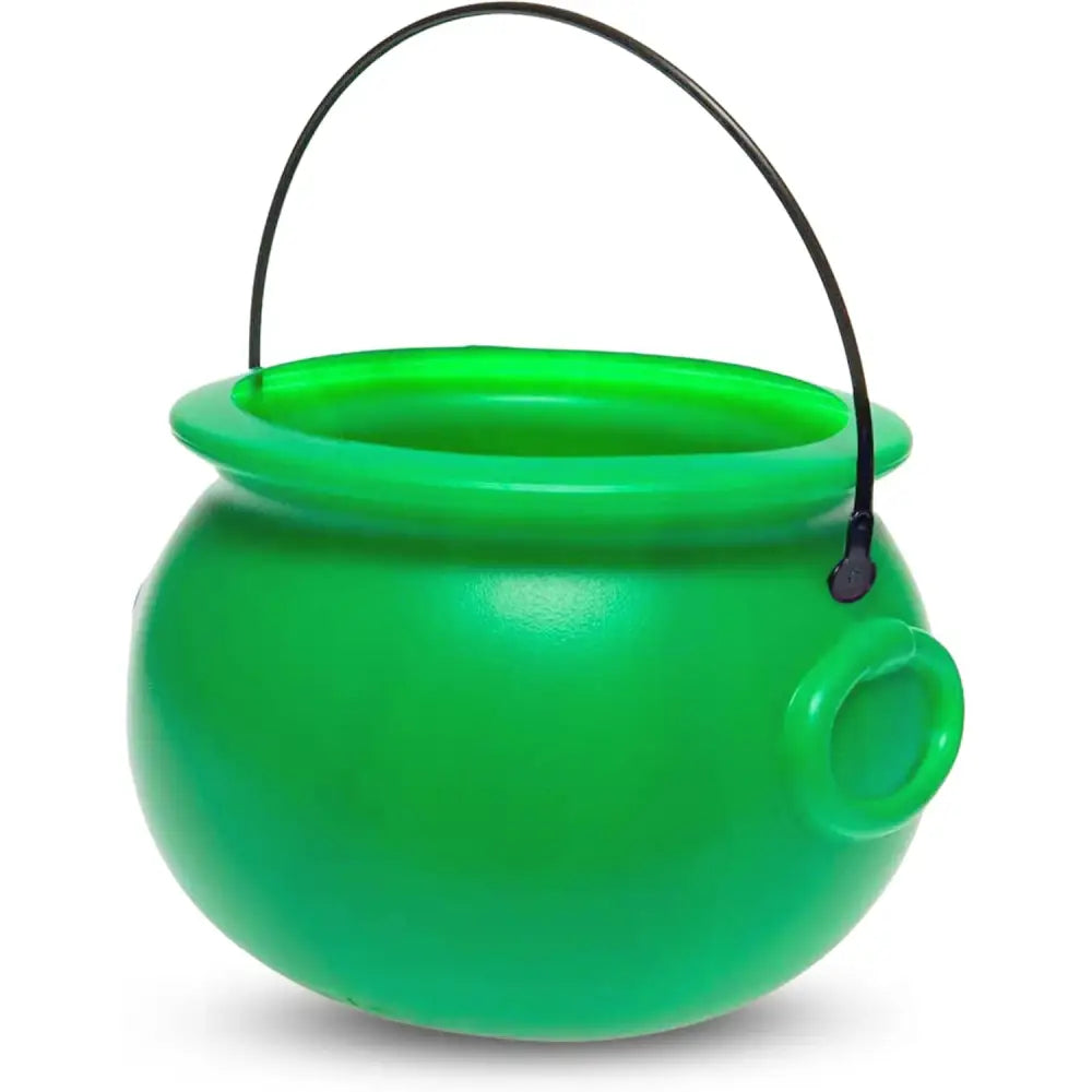 4E’s Novelty 8’’ St. Patrick’s Day Pot of Gold Decoration – Plastic Bucket with Handle for Party Decor