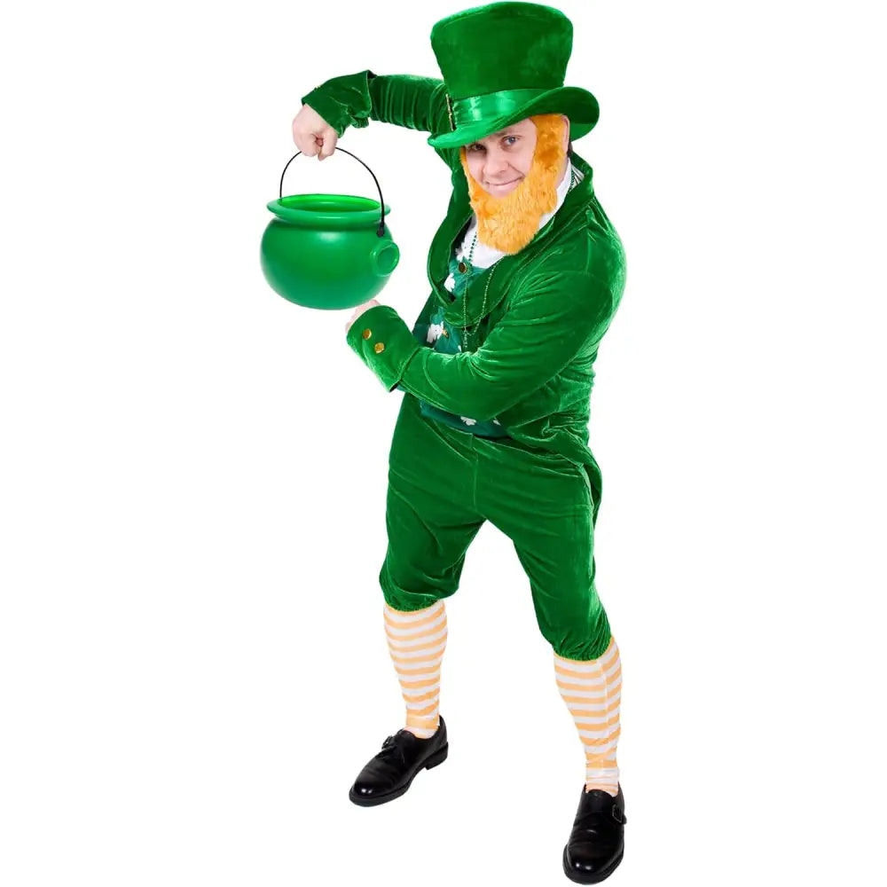 4E’s Novelty 8’’ St. Patrick’s Day Pot of Gold Decoration – Plastic Bucket with Handle for Party Decor