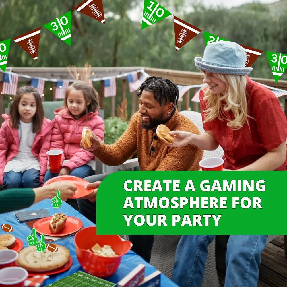 4E’s Novelty 80-Pack Football Napkins – Disposable Party Supplies for Game Day & Birthdays