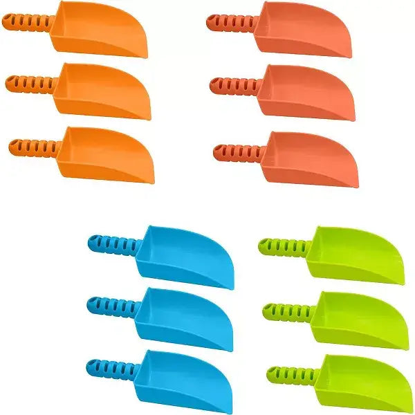 4E's Novelty 12 Pack Sand Shovels for Kids - Heavy Duty Plastic Beach Shovels, Great for Planting, Party Favors, Group Activities, and Sandbox Toys