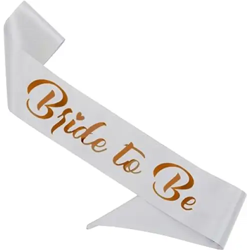 4E's Novelty Bride Cowgirl Hat with Veil & Bachelorette Sash - White Cowboy Hat for Bachelorette Party