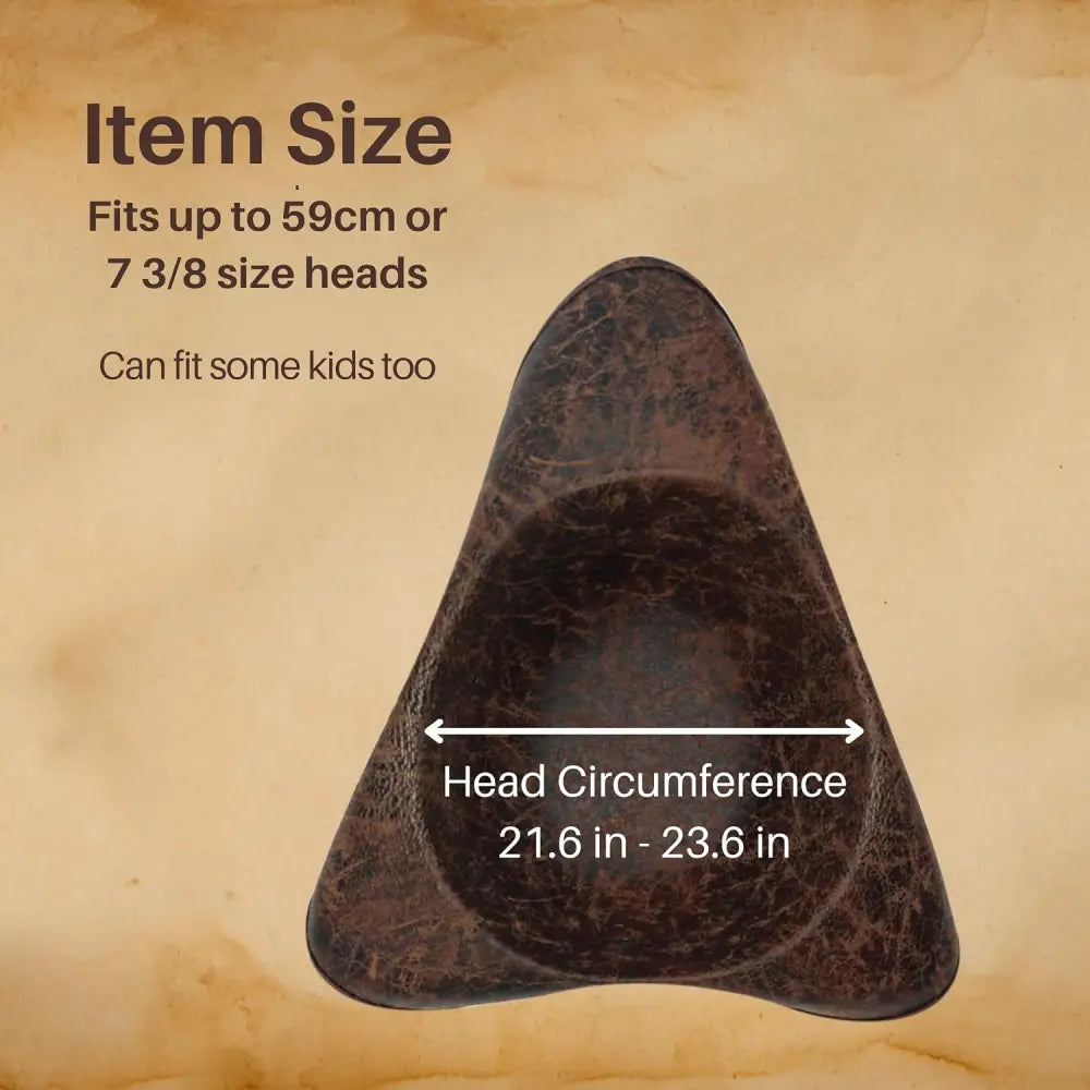 4E’s Novelty Brown Faux Leather Tricorn Hat - Pirate Costume for Men Women & Kids Pirate Accessories for Dress Up