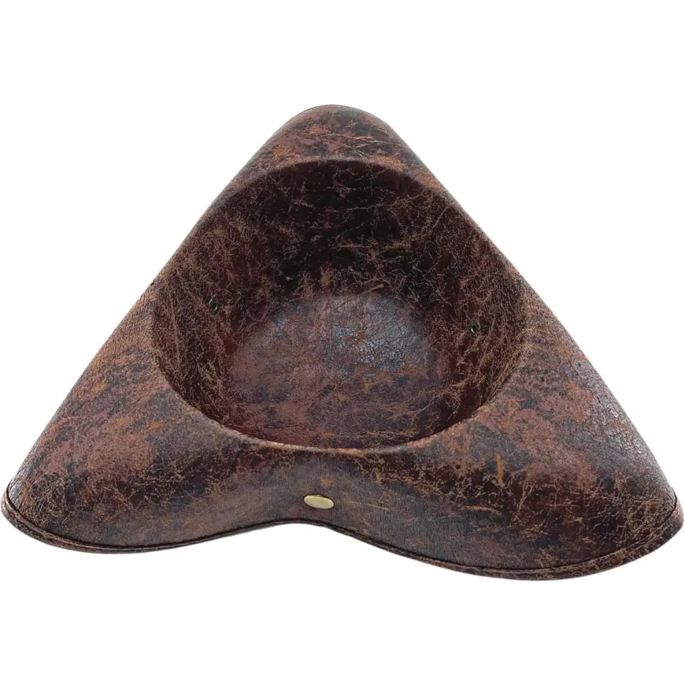 4E’s Novelty Brown Faux Leather Tricorn Hat - Pirate Costume for Men Women & Kids Pirate Accessories for Dress Up
