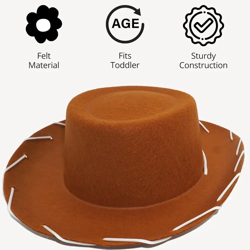 4E’s Novelty Brown Toddler Cowboy Hat - Boys & Girls Brown Cowboy Hat for Themed Party Costume Ideal Cowboy Hat &