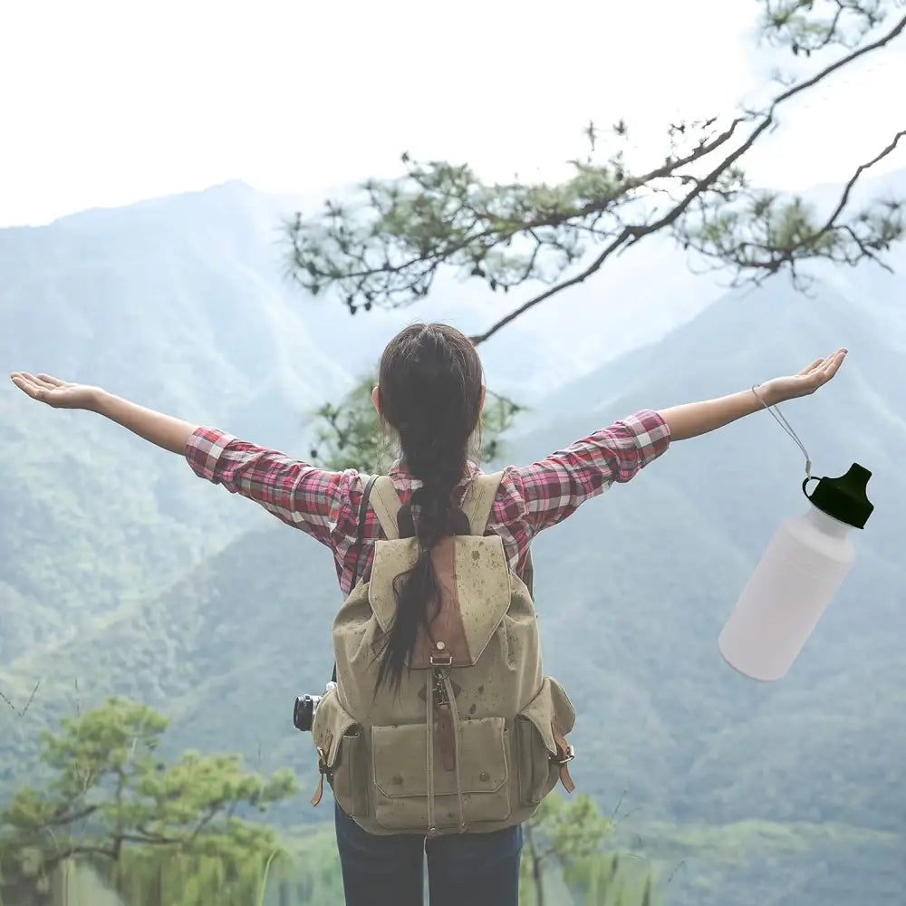 12 Sports Water Bottles Bulk (12 Pack) 18 oz Squeeze Reusable Plastic White Water Bottle, BPA Free, School Kids Water Bottles by 4E's Novelty