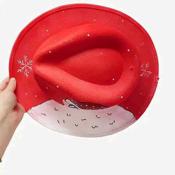 4E’s Novelty Christmas Fedora Hat for Adults – Festive Holiday Accessory for Men & Women - Costume Accessories
