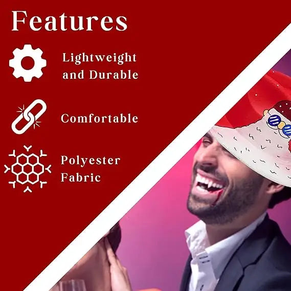 4E’s Novelty Christmas Fedora Hat for Adults – Festive Holiday Accessory for Men & Women - Costume Accessories