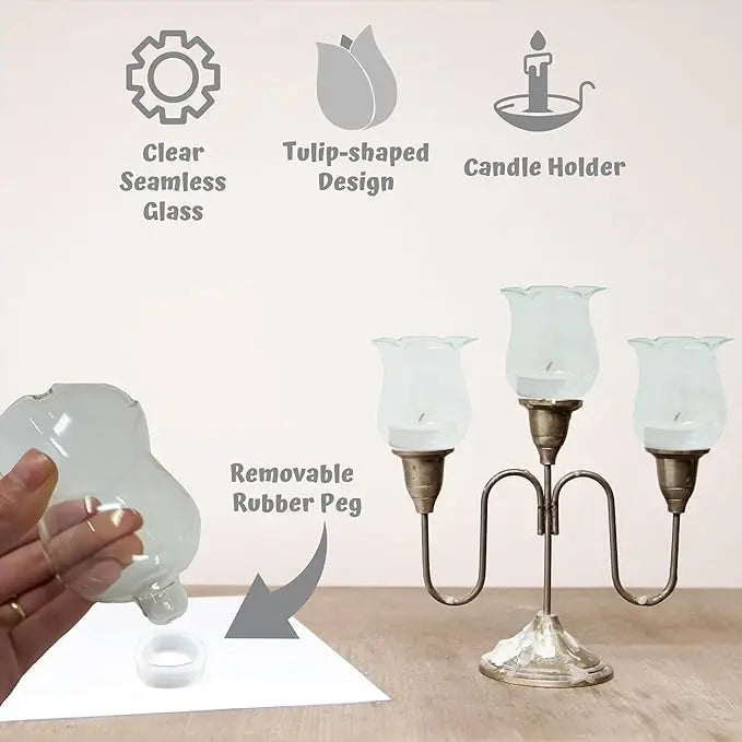 4E’s Novelty Clear Glass Votive Cups 6 Pack - 2.75” Replacement